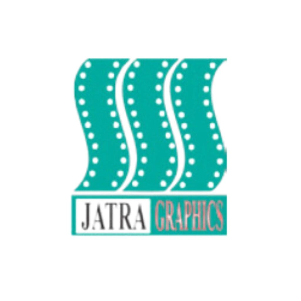 Logo Jatra Graphics, kolaborator Tiga Serangkai University dalam industri penerbitan dan percetakan.