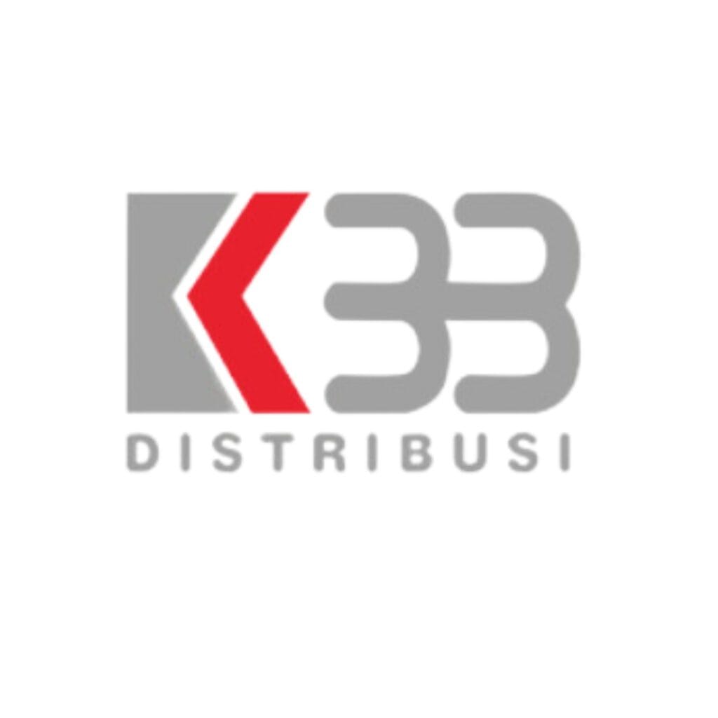 Logo K33 Distrbusi, bagian dari kemitraan industri retail & distribution bersama Tiga Serangkai University.